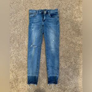 Polo Ralph Lauren The Tompkins Skinny Torn Distress Jeans Blue